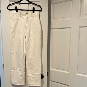 NWT Abercrombie White Women's Leather Pants